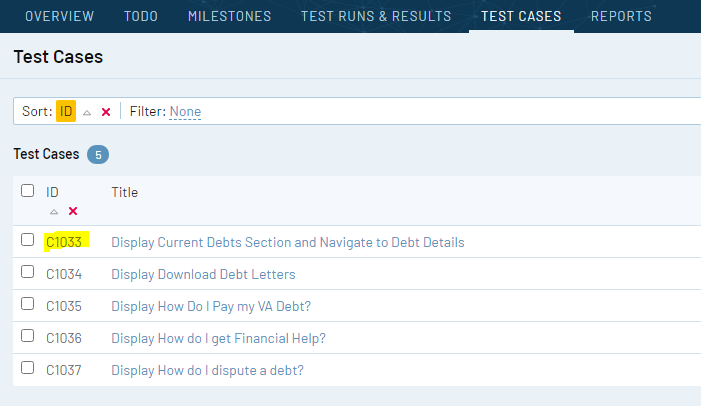 Locate the unique identifier for the test case