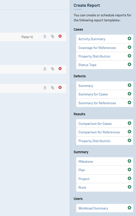 Create report in TestRail