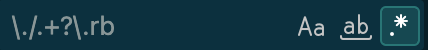 regular expression search option in VS Code