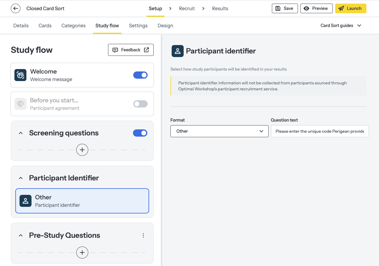 Screenshot showing entering a prompt in the Question text field on the right panel.