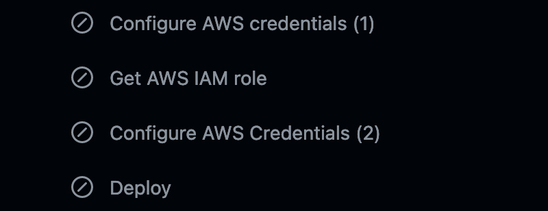 Skipped steps in deployment job