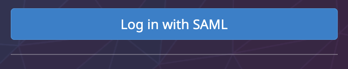 Log in with SAML button on the Datadog login screen