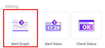 screen capture of the alert graph option