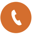 phone icon on an orange circle