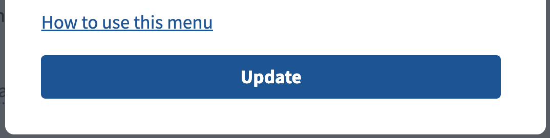 Bottom of the save in progress menu showing the how to use this menu link and update button