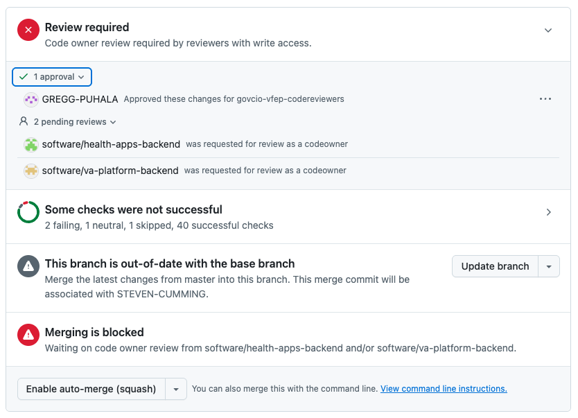 GitHub PR Merge Box. Located at the bottom of the PR page. 